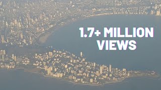 Mumbai Aerial View HD from plane  Worli sea link Antilla Taj hotel Gateway of India Wankhede [upl. by Chernow846]