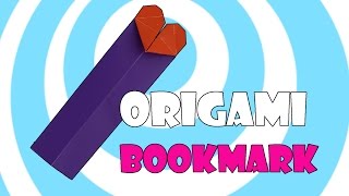 DIY Origami Heart Bookmark Video Tutorial [upl. by Luht]