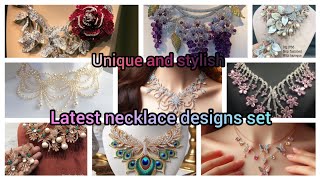 Unique and latest designs of necklace set for party wear functions wear beautiful fashionstyle [upl. by Flavia]