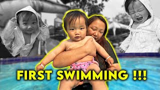 SAHAS FIRST SWIMMING  SWEET LAUGHTER  DAYCATION FAMILY [upl. by Kama]