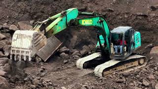 Extreme Sand Mining Under High Rocky Cliffs using Heavy Equipment Skillful Excavator Operators [upl. by Monti]