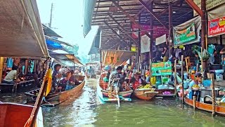 Thailand Floating market Food amp more 4K Damnoen Saduak Ratchaburi province [upl. by Gytle599]