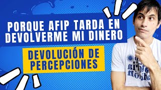 devolución de percepciones  revisión de solicitud percepciones  porque tarda AFIP en devolverme [upl. by Benis218]