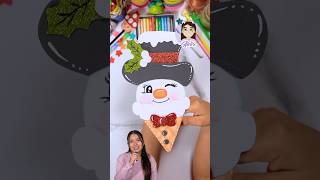 Hermoso helado con muñequito de nieve hecho con foami 😍foami diy manualidades [upl. by Nada]