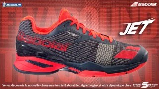 SPORTSYSTEM Babolat Jet  Chaussure Tennis 2016 [upl. by Cyrus]