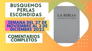 BUSQUEMOS PERLAS ESCONDIDAS DE ESTA SEMANA  Respuestas 27 al 3 de diciembre 2023 JOB 2021 [upl. by Hillier440]