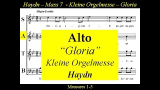 Haydn  Kleine Orgelmesse  Hob XXII7  Gloria  Alto [upl. by Washko]