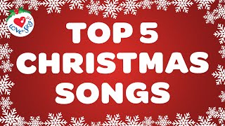 BEST 5 Top Christmas Songs with Lyrics 🎄 POPULAR Merry Christmas Music 🎅 2024 [upl. by Helse531]