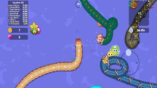 snakeio biggest snake battle slither gameplay online android [upl. by Atinuj]