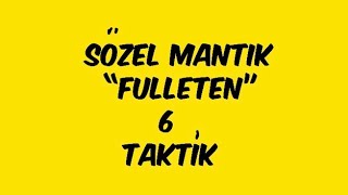 Sözel Mantık FULLETEN 6 Taktik [upl. by Nwahsit]