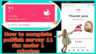 How to COMPLETE 11 Coin RBX POLLFISH SURVEY 2021 [upl. by Blanchette]