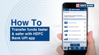 Transfer funds faster amp safer with HDFC Bank UPI app [upl. by Aggappera]