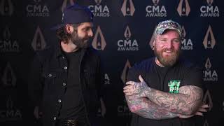 Thomas Rhett and Teddy Swims Interview at 2024 CMA Awards [upl. by Muslim]