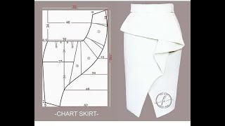 How to make a wrap peplum flounce skirt pattern [upl. by Burnsed]