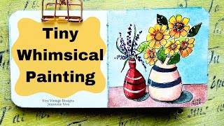 Easy Tiny Whimsical Watercolor Painting Tutorial for Beginners [upl. by Debbi191]