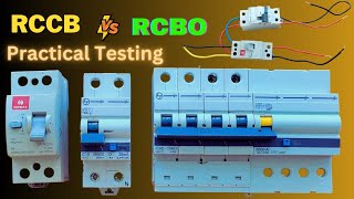 RCCB to RCBO difference ।। RCBO and RCCB practical testing ।। MCB RCCB RCBO ELCB Testing work [upl. by Mayce]