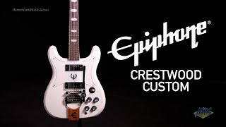 Epiphone Crestwood Custom  Mini Humbuckers and Tremtone Vibrato Tailpiece [upl. by Kerby]