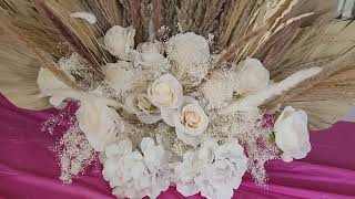 Lets Create Faux Pampas Grass and Floral Arrangement [upl. by Kcirnek970]