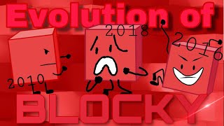 Every Time Blocky Spoke In BFDI  EVOLUTION OF BLOCKY And His Voice [upl. by Gnouv]