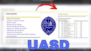 Como ver LA PROYECCIÓN de materias de la UASD [upl. by Faustena59]