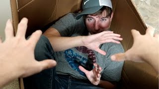 I Mailed Myself IN A BOX amp it REALLY WORKED Human Mail Challenge [upl. by Bohaty171]