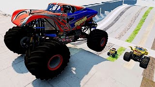 Spiderman vs Zombie Monster Truck Freestyle Clash 🚚 [upl. by Noguchi]