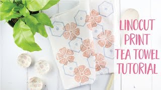 How to Linocut Print with Ink Blocks on Fabric  DIY Tutorial  Craftiosity  Craft Kit Box [upl. by Lohse]