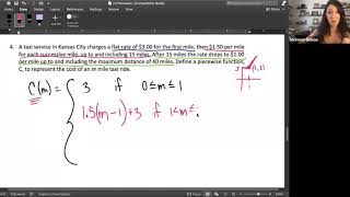 Piecewise Function Word ProblemContext [upl. by Darce]