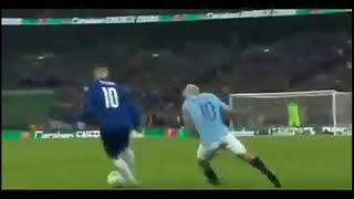 Eden Hazard showing Sergio Aguero that he is the best Eden Hazard vs Aguero who is best [upl. by Bradford335]