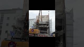 Meticulous House Demolition with a Crane demolition [upl. by Tinaret246]