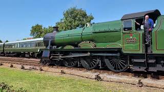 West Somerset Railway Witherslack Hall 6990 coming into Minehead 16724 [upl. by Novak]