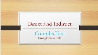 Direct and Indirect coombs TestPart 3TamilMightymedicoz [upl. by Kiona251]