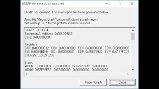 How to FIX SAMP Error Exception At Address 0x004DD5A3 San Andreas Multiplayer [upl. by Bevin578]