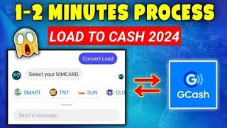 How to Convert Regular Load to Gcash 2024  TNT SMART DITO ONLY  40 pesos charge loadtogcash [upl. by Jabon987]