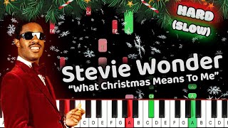 What Christmas Means To Me Stevie Wonder Piano Lesson Hard SLOW 50 Speed [upl. by Sylvie]