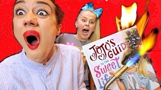 BURNING YOUTUBER BOOKS WITH JOJO SIWA [upl. by Ythomit936]