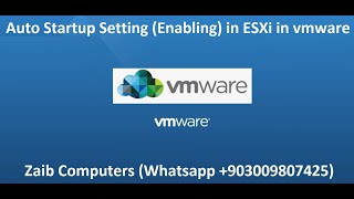 VMware Auto Startup Setting [upl. by Nea]