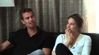 Divergent  Theo James amp Shailene Woodley Interview SDCC 2013 [upl. by Esinart]