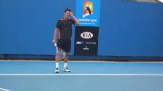 Bernard Tomic Practice  Australian Open 2012 [upl. by Varini]