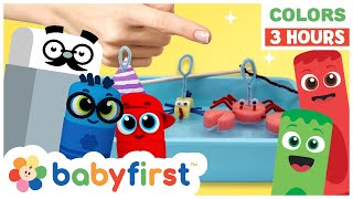 Educational Learning Video  Color Crew  3 Hours Compilation  Songs Colors amp Magic  BabyFirst TV [upl. by Anot]