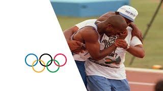 Derek Redmonds Emotional Olympic Story  Injury MidRace  Barcelona 1992 Olympics [upl. by Zebulon]