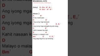 MINAMAHAL KITA  instrumental minus one  lyrics and chords  Freddie Aguilar [upl. by Llohcin730]