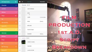 Filmmaking  1st Assistant Director Preproduction Part 1 How to do a Script Breakdown in Celtx [upl. by Gnat]