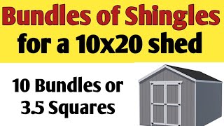 How many bundles of shingles do i need for a 10x20 shed [upl. by Mil]