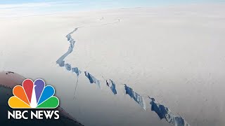 Huge Iceberg Breaks Off Antarctic Ice Shelf  NBC News [upl. by Fabien446]