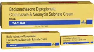 TAF GM CREAM Beclomethasone Dipropionate Clotrimazole amp Neomycin Sulphate Cream [upl. by Ecyor258]