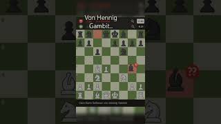 Von Hennig Gambit chess gambit [upl. by Enneirb]