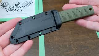 Cold Steel Kyoto I Fixed Tanto Knife OD Green  17DAODSW [upl. by Annauj]