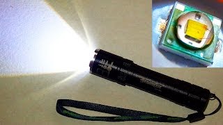 2 Skywolfeye Zoomable Cree LED 5000lm Flashlight TEARDOWN [upl. by Yenreit313]