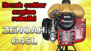 Zenoah G45L two stroke brush cutter engine rebuild [upl. by Rodmann]